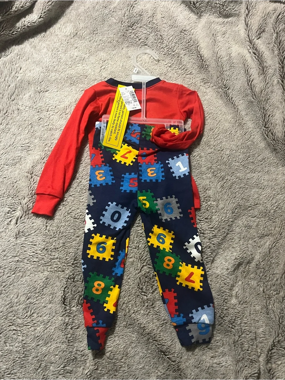 The Children's Place Red and Navy Baby Pajama Set